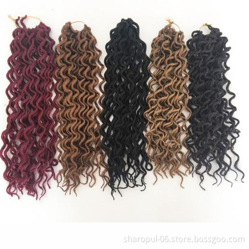 Ombre Faux Locs Crochet Braid Hair Extension Synthetic Braiding Hair For Black Woman